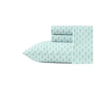 Tommy Bahama - Lenzuolo matrimoniale con federe abbinate, biancheria da letto in percalle di cotone super morbido con federe abbinate, decorazione per la casa tropicale, certificato Oeko-Tex (verde