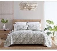 Tommy Bahama | Maui Palm Collection | Set copripiumino - 100% cotone, reversibile, leggero, con federe coordinate, ideale per tutte le stagioni, regina, verde