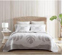 Tommy Bahama | Quilt-100, reversibile, morbido e traspirante, pre-lavato per una maggiore morbidezza, cotone, grigio, king