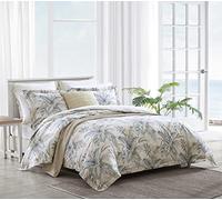 Tommy Bahama Set copripiumino da 100, ultra morbido e traspirante, reversibile, con federe abbinate, in cotone, blu, per letto matrimoniale