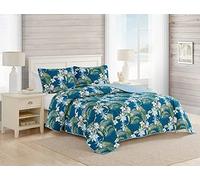 Tommy Bahama, set copripiumino in cotone, blu scuro, regina