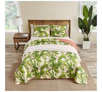 Tommy Bahama - Set copripiumino king size reversibile in cotone con federe abbinate, stile costiero, per tutte le stagioni (Aregada Dock Ecru Bei