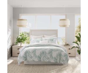 Tommy Bahama - Set copripiumino king size, set di biancheria da letto reversibile in cotone, include federe abbinate con cuscini (verde canyon, palme verdi, king size)