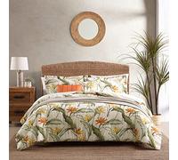 Tommy Bahama - Set copripiumino matrimoniale, biancheria da letto reversibile in cotone con federe coordinate e cuscini bonus, decorazione per la casa per tutte le stagioni (uccelli del paradiso