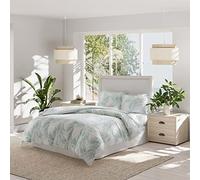 Tommy Bahama - Set copripiumino per letto king size, in cotone reversibile, con federe abbinate, decorazione per la casa tropicale (Canyon Palms Green, King)