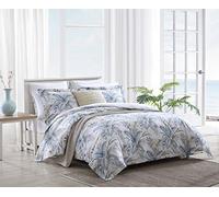 Tommy Bahama - Set copripiumino per letto queen size, biancheria da letto in cotone con federe abbinate e chiusura a bottone, decorazione per la casa per tutte le stagioni (Bakers Bluff Blue, Queen)