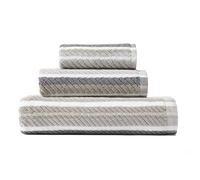 Tommy Bahama Set di 100 asciugamani, ultra morbidi e assorbenti, resistenti allo sbiadimento, certificati Oeko-Tex, 100% cotone, grigio/bianco/marrone, 3 pezzi