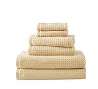 Tommy Bahama - Set di asciugamani da bagno, decorazione da bagno in cotone altamente assorbente, non lascia pelucchi e resistente allo sbiadimento (giallo sole del Pacifico del Nord, 6 pezzi)