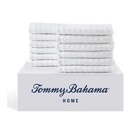 Tommy Bahama - Set di asciugamani da bagno, in cotone altamente assorbente, a bassa formazione di pelucchi e resistente allo sbiadimento (giallo Pacifico settentrionale, 12 pezzi)
