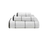 Tommy Bahama Set di Asciugamani, Decorazione da Bagno in Morbido Cotone, Altamente Assorbente e di Peso Medio, Ridley Solid Grigio, 3 Pezzi