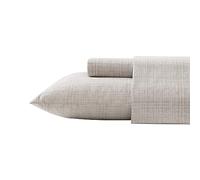 Tommy Bahama - Set di biancheria da letto per letto king size, in percalle di cotone lavato, decorazione per camera da letto, morbida e traspirante, con tasche profonde (Raffia lino beige, king size)