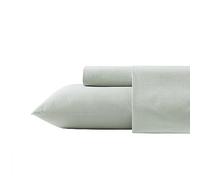 Tommy Bahama - Set di biancheria da letto per letto king size, in percalle di cotone lavato, morbide e traspiranti, decorazione per camera da letto, con tasche profonde (Island Cays a righe verdi,