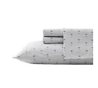 Tommy Bahama - Set di lenzuola per letto king size, in percalle di cotone, fresco e fresco, elegante decorazione per la casa (Kew Palms grigio, king size)