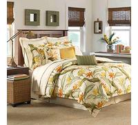 Tommy Bahama Set di piumini in 100% cotone, ultra morbido, con federe e gonna abbinate, lavabile in lavatrice, facile da pulire, noce di cocco, California King