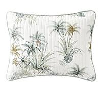 Tommy Bahama Sham Biancheria da Letto in Cotone con Chiusura a Busta, prelavata per Una Maggiore Morbidezza, 100%, Serenity Palm Blue/off White/Verde, 69 x 53 cm (Pack of 1)