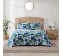 Tommy Bahama | Southern Breeze Collection Set Copripiumino in 100% Cotone, Reversibile, Leggero e Traspirante, Prelavato per Una Maggiore Morbidezza, Blu, King