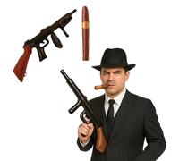 Tommy Gun, kit di accessori per gangster mafioso, per Halloween, ballo scolastico e cosplay