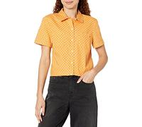 Tommy Hilfiger 100% Cotton Regular Fit Short Sleeve Camp Shirt Camicia, Girasole Multi, XS Donna