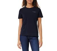 Tommy Hilfiger 1985 Reg Mini Corp Logo C-Nk Ss Ww0Ww37877, Top in Maglia a Maniche Corte, Donna, Blu (Desert Sky), XXS