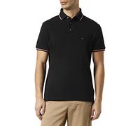 Tommy Hilfiger 1985 RWB TIPPED SLIM POLO MW0MW30750, Uomo, Nero (Black), S