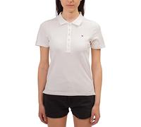 Tommy Hilfiger 1985 SLIM PIQUE POLO SS WW0WW37823, Donna, Bianco (Ecru), L