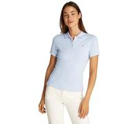 Tommy Hilfiger 1985 Slim Pique Polo SS Ww0Ww43225, Polo a Maniche Corte, Donna, Blu (Breezy Blue), S