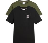 Tommy Hilfiger 2 Pack Chest Graphic Reg Tees Mw0mw45091 Maglietta S/S Uomo (Pacco da 2)
