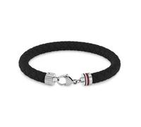 Tommy Hilfiger Braccialetto in silicone 2790553 da uomo Nero/Argento Taglia One Size