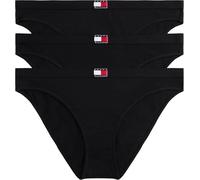 Tommy Hilfiger 3 Pack Bikini (Ext.Sizes) Uw0uw06141 Breve, Yellow (Black/Black/Black), M Donna