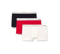 Tommy Hilfiger 3P Boxer da Uomo Primary Red/White/Desert Sky M