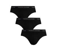 Tommy Hilfiger Uomo Slip Hipster Confezione da 3 con Fascia con Logo, Nero (Blk/Blk/Blk), M