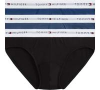 Tommy Hilfiger 3p Brief Um0um03875 Slip, Black (Blk/Blu JN/AG Sea), L Uomo