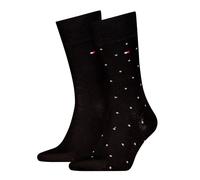 Tommy Hilfiger 8719965009202 TH - Calzini da uomo 2P DOT, Nero, 39-42