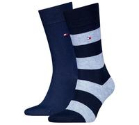 Tommy Hilfiger 8719965009202 TH - Calzini da uomo RUGBY 2P, Blu chiaro melange, 39-42