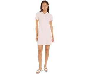 Tommy Hilfiger Abito a Polo Donna 1985 Slim Pique Slim Fit, Rosa (Whimsy Pink), M