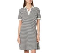 Tommy Hilfiger Abito a Polo Donna a Righe, Multicolore (Breton Ecru/Desert Sky), S