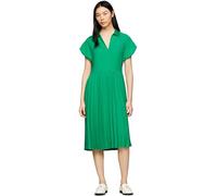 Tommy Hilfiger Abito a Polo Donna Pleated Midi Dress Lunghezza al Ginocchio, Verde (Olympic Green), 46