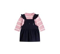 Tommy Hilfiger abito con salopette neonata blu rosa 74cm