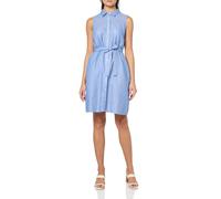 Tommy Hilfiger Abito da Donna con Maniche Corte, Blu/Avorio, 40