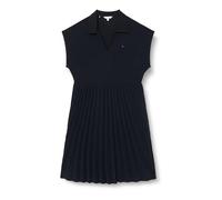Tommy Hilfiger CRV Fluid Solid Pleated Dress WW0WW42509 Vestiti Aderenti e Svasati, Blu (Desert Sky), 52 Donna