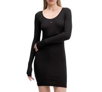 Tommy Hilfiger Abito da donna nero Tjw Irregular Rib, Nero , XS