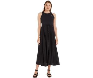 Tommy Hilfiger Abito Donna Midi Dress senza Maniche, Nero (Black), XXL