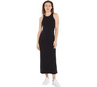 Tommy Hilfiger Abito Donna Midi Dress Slim Fit, Nero (Black), XL