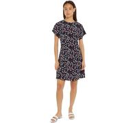 Tommy Hilfiger Abito Donna Small Ribbon Mini Dress Maniche Corte, Multicolore (Small Ribbon Print/ Desert Sky), 42
