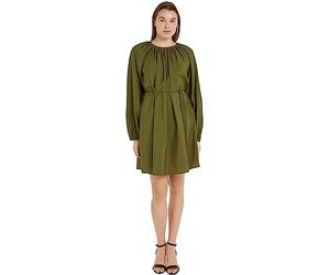 Tommy Hilfiger Abito Donna Textured Modal Short Dress Maniche Lunghe, Verde (Putting Green), 36