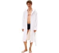 Tommy Hilfiger Accappatoio da uomo con cappuccio UM0UM03660YCF001, bianco, XS