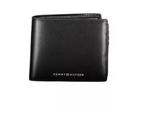 Tommy Hilfiger, ,Accessories ,Uomo ,Nero ,ONE SIZE Portafoglio in Pelle Nera con Tasca per Monete