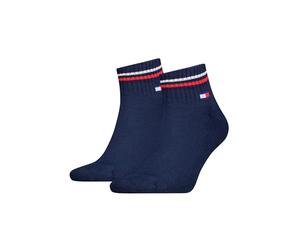 Tommy Hilfiger Adaptive Quarter Calzini Unisex - Adulto (Pacco da 2)