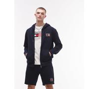 Tommy Hilfiger - Americana - Felpa con cappuccio blu navy con zip 52