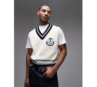 Tommy Hilfiger - Athleisure - Smanicato color crema con scollo a V-Bianco 50